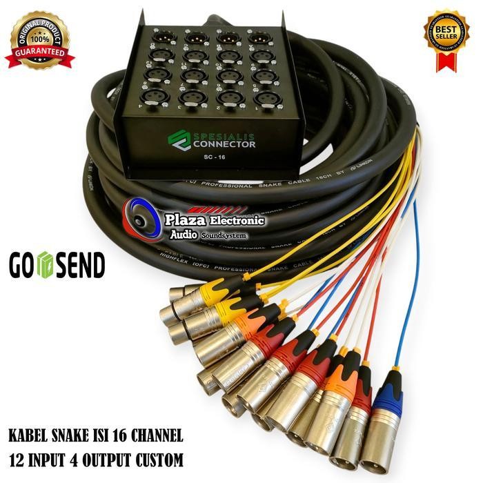 PROMO Snake Kabel 16 Channel Komplit + Box STX 12 Input 4 Output 15 Meter