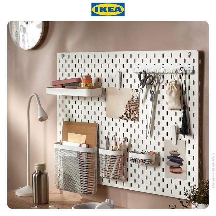 Ikea Skadis Papan Berlubang Pegboard Putih 56X76 Cm