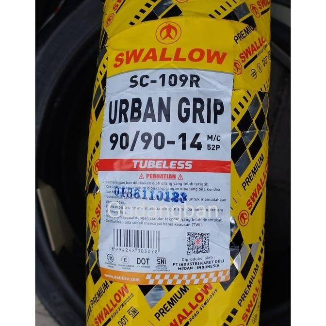 Swallow 90 90 14 Tubeless Urban Grip Sc109 Ban Luar Motor Matic Sc109R