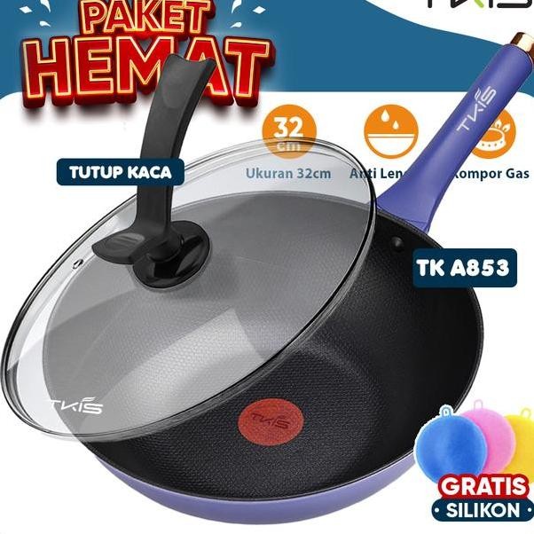 Tkis Wajan Batu Medis Warna Ungu El Indikator Suhu Otomatis Diameter 32Cm Yk 853 Tutup 32Cm