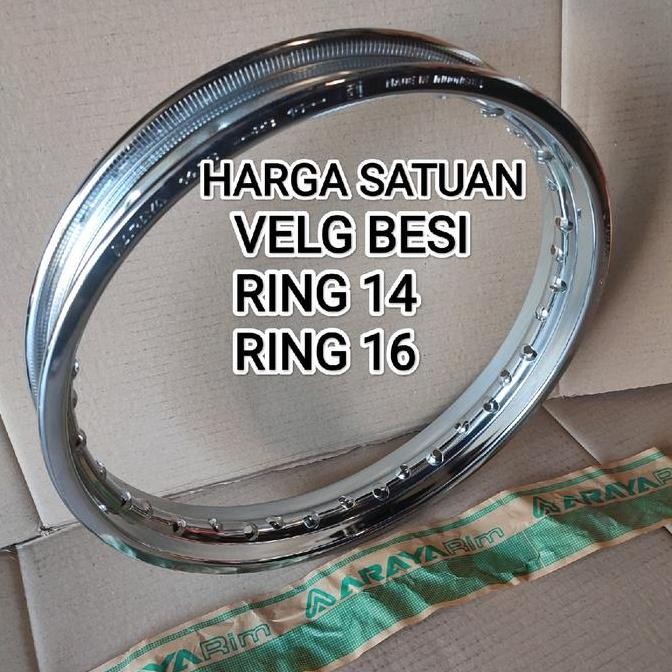 VELG BESI ARAYA CROME RING 14 16 X 140 160 (HARGA SATUAN) MOTORCYCLE ORIGINAL DAN TERPERCAYA
