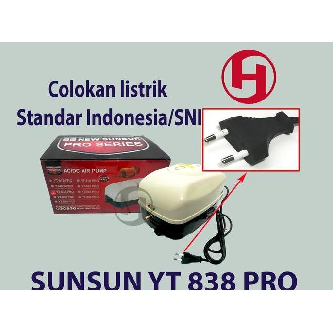 tersedia sunsun yt-838 aerator ac dc pompa udara aquarium & kolam original
