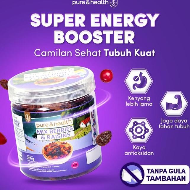

Mix Berry And Raisins 250 Gram Pure And Health Camilan Dari Buah Berry Kering Cranberry Kismis Goji Berry