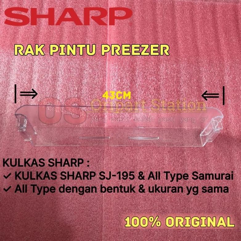 Promooo RAK PINTU FREEZER KULKAS SHARP 2 PINTU ORIGINAL SJ-195