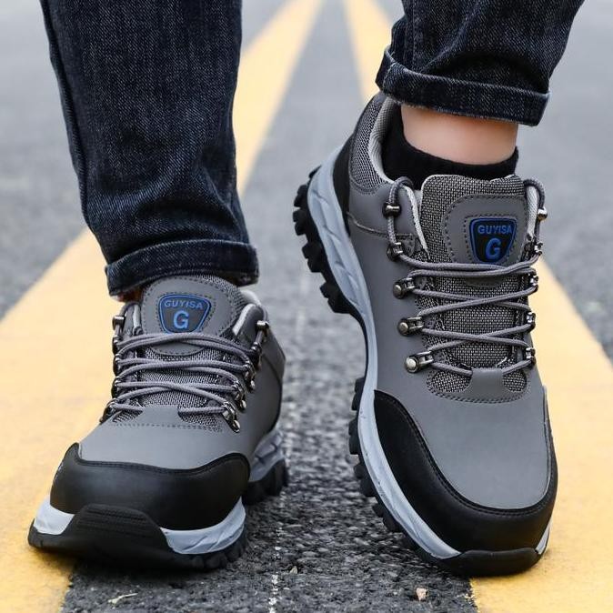 Alfathi Sepatu Safety Ori By Guyisa Grey Orange New Stok