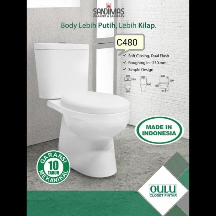 Closet Duduk Oulu C480 Putih