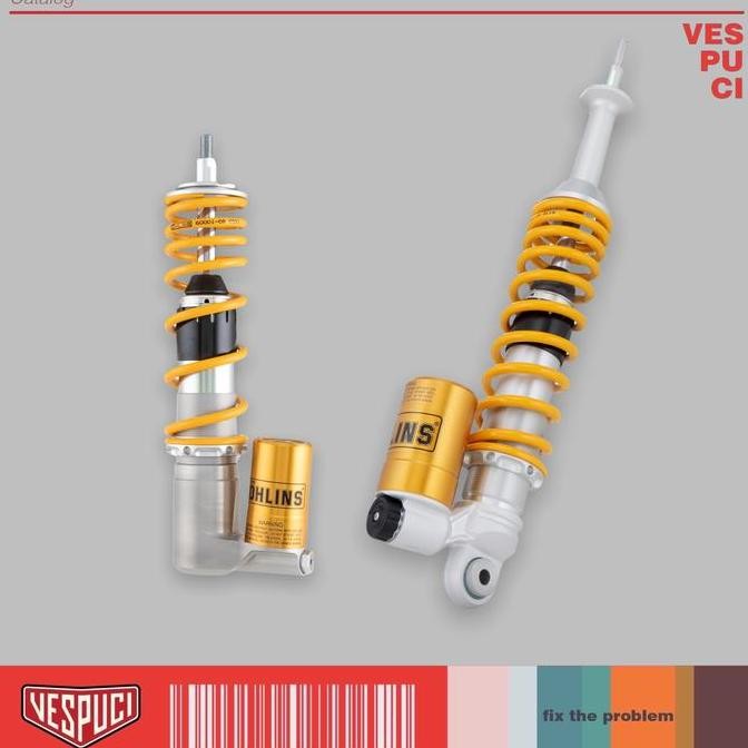 Promo OHLINS Shockbreaker PI 801 & PI 802 Yellow Tabung Series for Vespa Matic Matik Metic Metik Spr