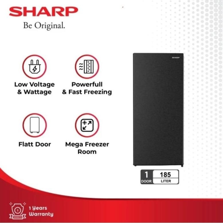 Promooo KULKAS FREEZER 1 PINTU 8 RAK SHARP FJ198 KULKAS FREEZER 8RAK