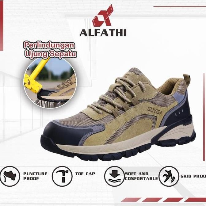Alfathi Sepatu Safety Sneakers Ori By Guyisa Brown Boyle New Stok