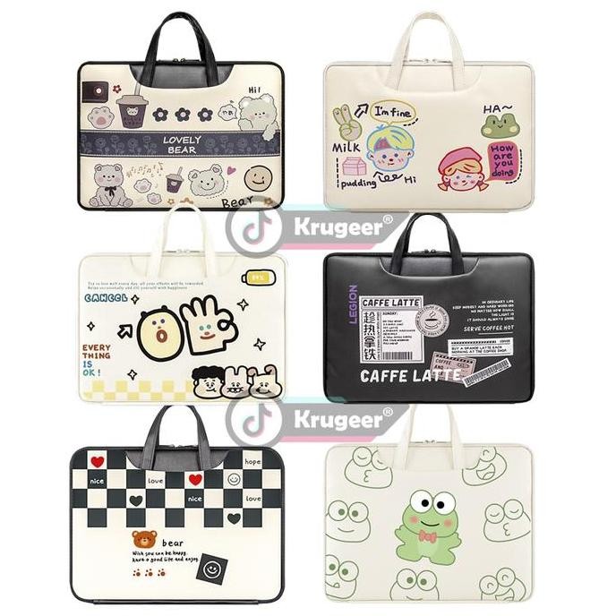 Tas Laptop Jinjing Lucu 14 - 14.6 Inch Semua Merk Laptop Fancy Printing Wanita Co