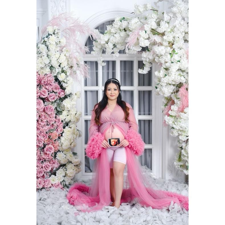 Terlaris Maternity Gown Maternity Perut Terbuka / Maternity Sexy Gown