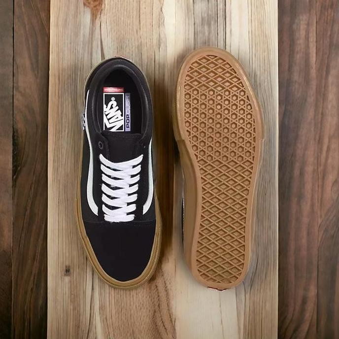 Grosir Sepatu Vans Old Skool Pro Skateboarding Black Gum Original