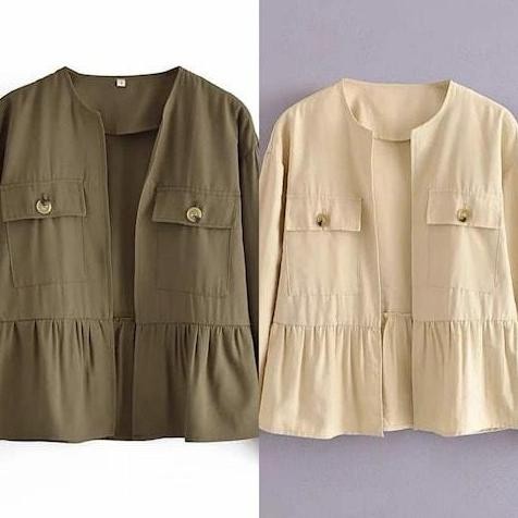 Grosir Blazer Outer Casual Wanita Lengan Panjang Outerwear Wanita Original