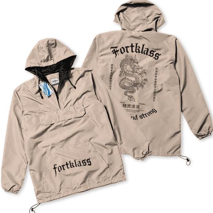Murah Fortklass Pullover Fearless Polos Jaket Pria Jaket Parasut Unisex