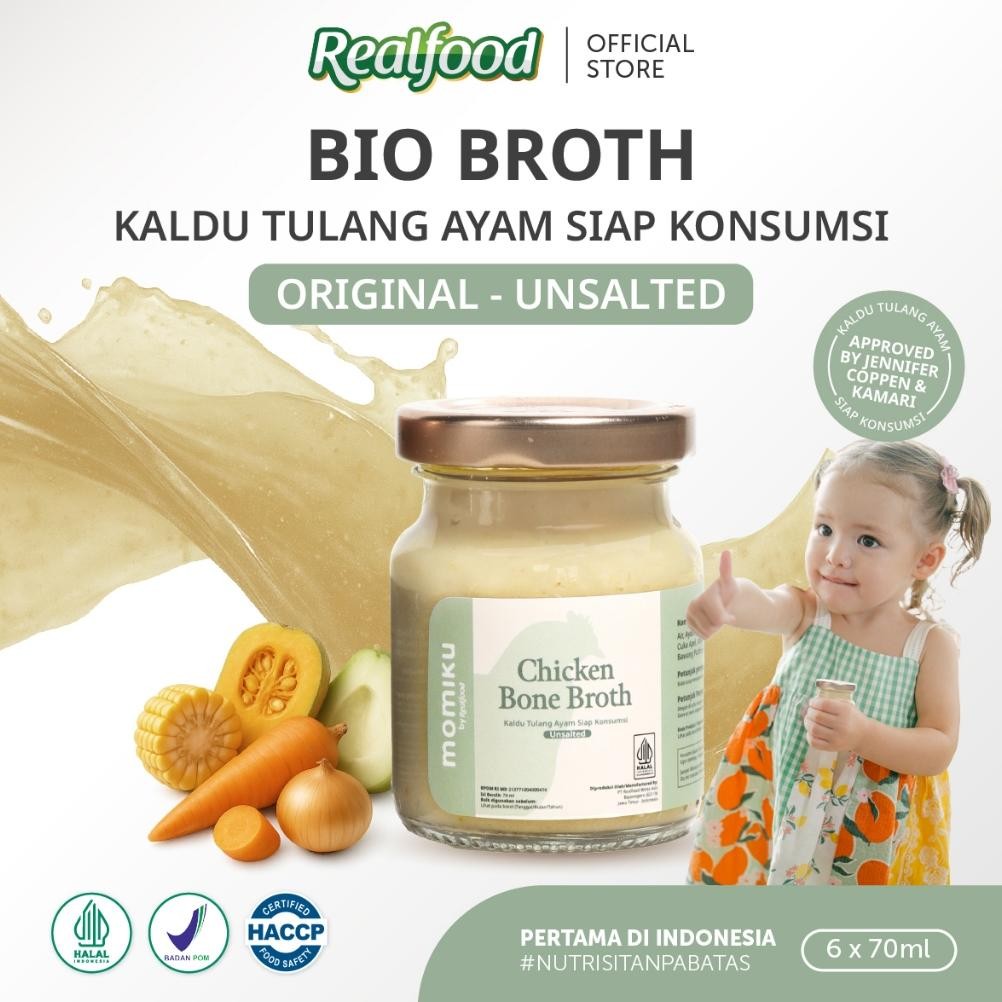 

Terlaris Realfood Momiku Bio Broth I Chicken Bone Broth Unsalted I Bb & Growth Booster
