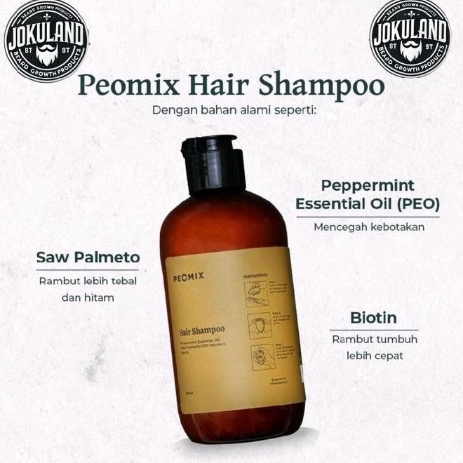 Diskon Peomix Hair Shampoo - Shampoo With Biotin  Haircare Perawatan Rambut Rontok Ready