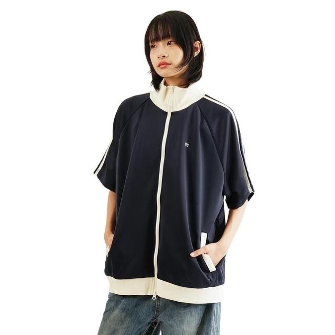 Sale Mono-Mart Number Embroidery Short Sleeve Track Jacket