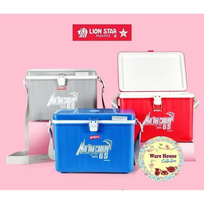 Lion Star Marina Cooler Box 6S (Penyimpan Es)|| Box Penyimpanan Minuman || Box Memancing || Box Minu