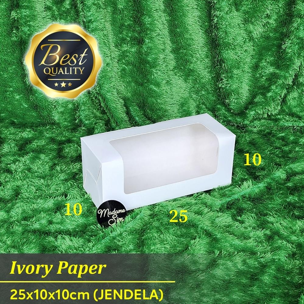 

BOX IVORY - KOTAK BOLU GULUNG - DUS LAPIS LEGIT ROLL 25x10x10 - JENDELA (ISI : 10 PCS) aSt