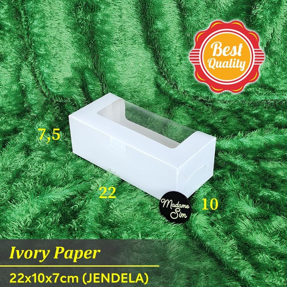 

BOX IVORY - KOTAK BOLU GULUNG - DUS LAPIS LEGIT ROL 22x10x7 - JENDELA (ISI : 10 PCS) aSt