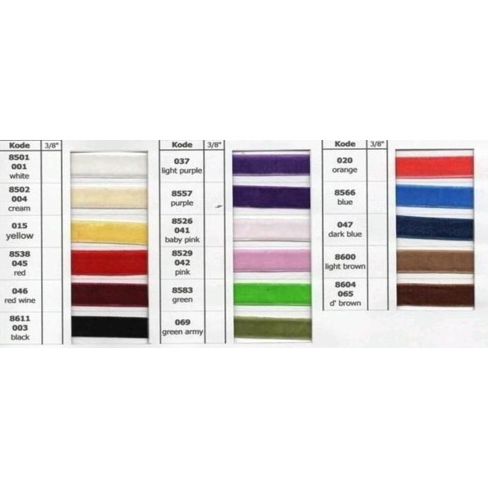 

Baru Pita Beludru Velvet Polos Lebar 1cm Panjang 50 Yard - Dekorasi Elegan
