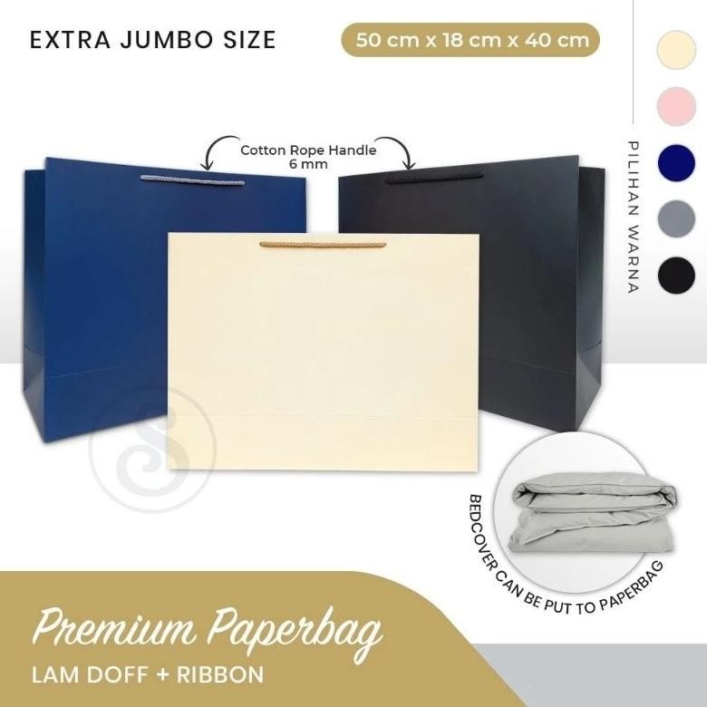 

Premium Paperbag EXTRA JUMBO uk P50 x L18 x T40cm aSt