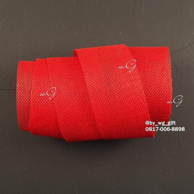 

Baru Pita Goni Warna Merah 5cm x 10 Meter Dekorasi Rustic Natal Imlek