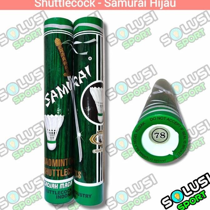 Produk Baru Shuttlecock Samurai Hijau Kok Badminton Isi 12pcs Ekonomis Murah