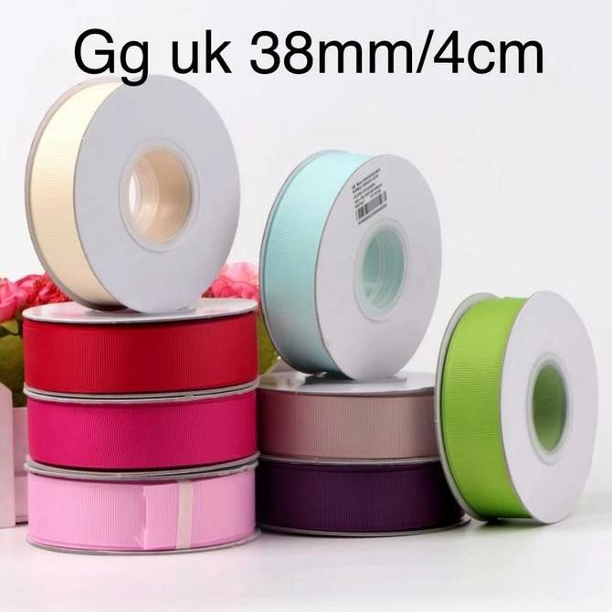 

Baru Pita Grosgrain Polos 38mm x 100 Yard Pita Craft & Dekorasi (varian 2)