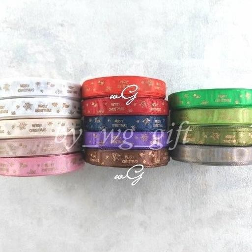 

Baru Pita Merry Christmas Mix B 1.2cm x 20 Yard Ribbon Natal Warna-Warni