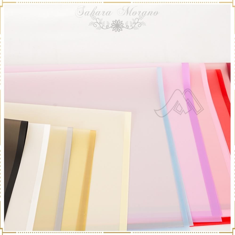 

20 Pcs Flower Wrapping List Warna Random Paper Cellophane Waterproof Kertas Buket Bunga aSt