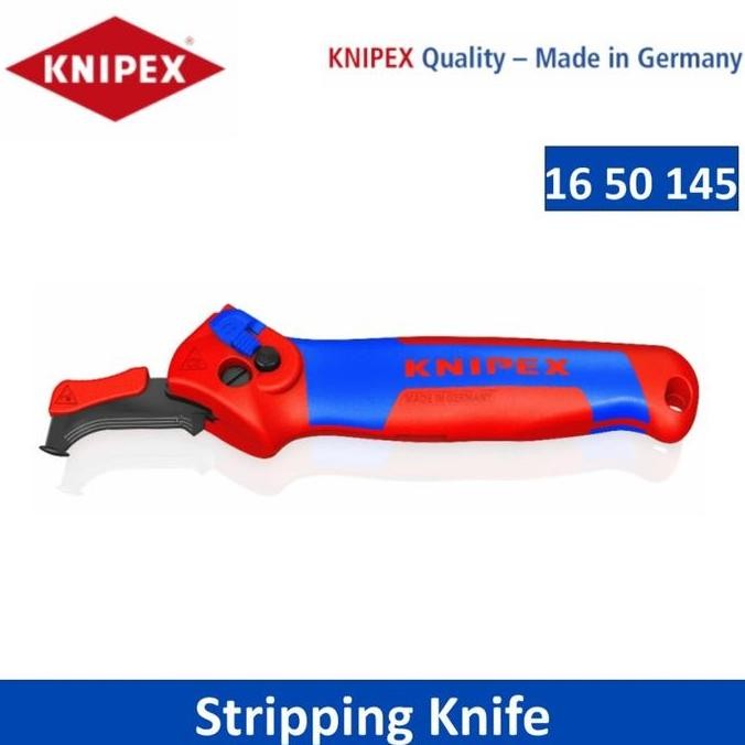

KNIPEX PISAU KUPAS KABEL 16 50 145 SB STRIPPING KNIFE DENGAN SEPATU PEMANDU & PEGANGAN ERGONOMIS MADE IN GERMANY ORIGINAL DAN TERPERCAYA