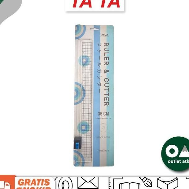 

Ta Ta Ruler Cutter 35Cm Penggaris Pemotong Kertas Portable