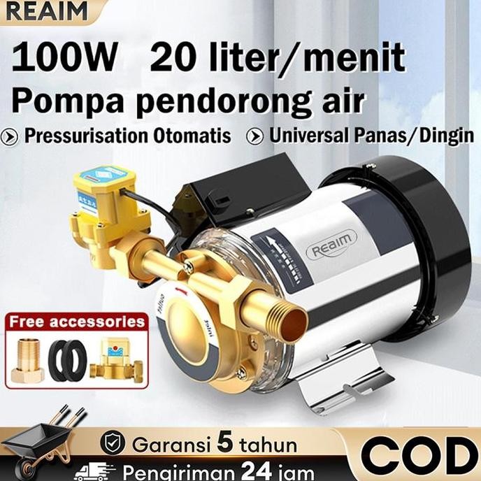 REAIM POMPA PENDORONG TEKANAN AIR BOOSTER PUMP 280WATT POMPA PENDORONG TEKANAN AIR BOOSTER PUMP 100W