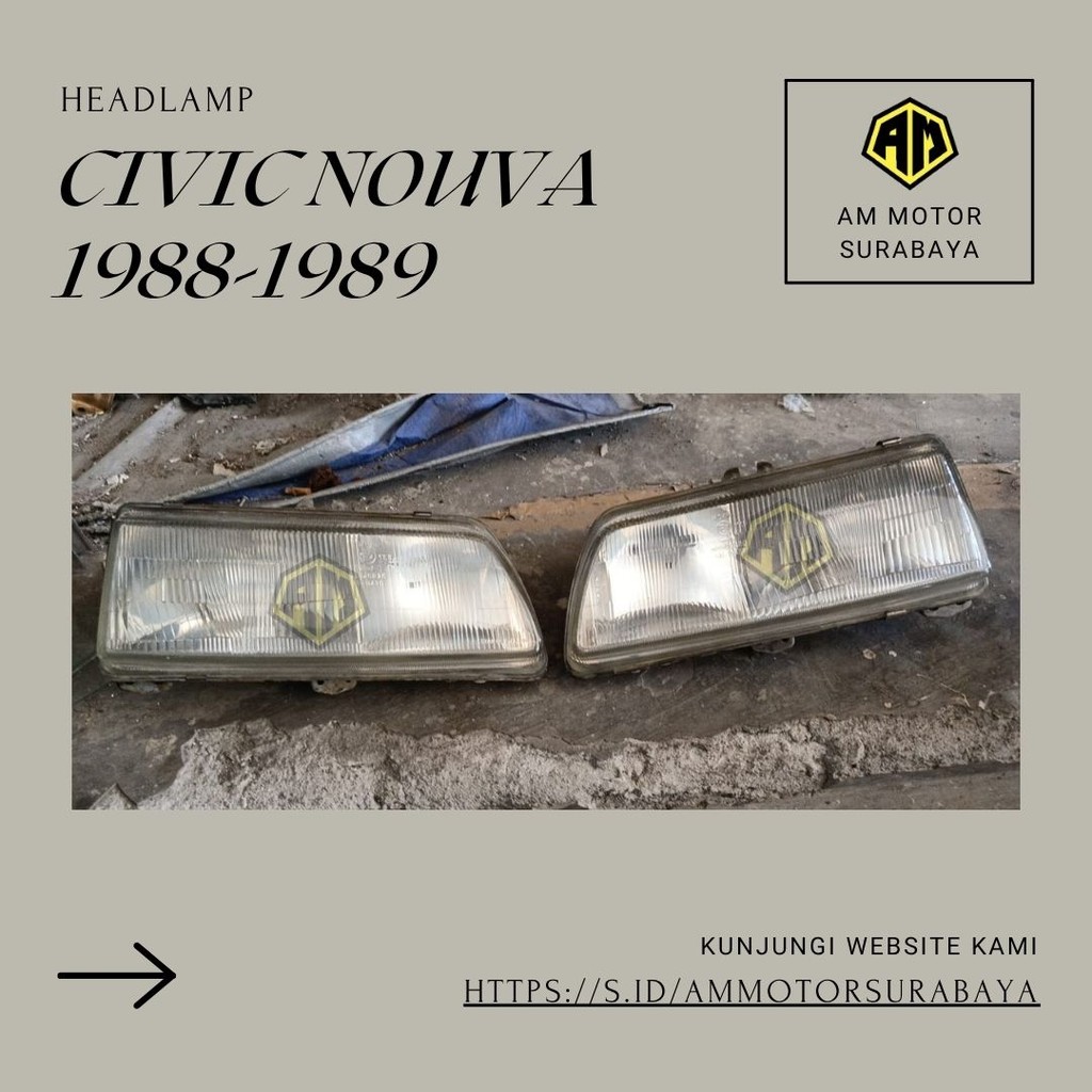 Headlamp CIVIC NOUVA 1988-1989