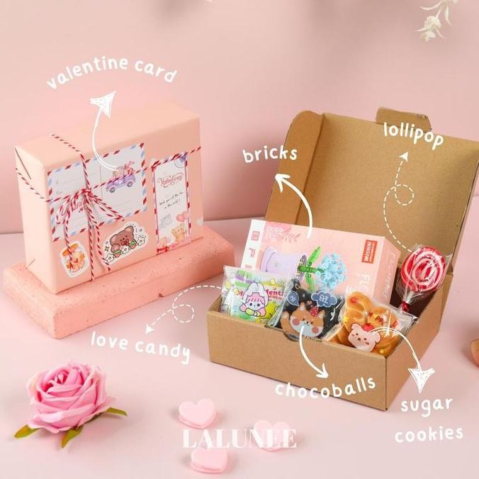 

Ready Mini Hampers Valentine Lucu Isi Bricks Cookies Permen Kado Valentine