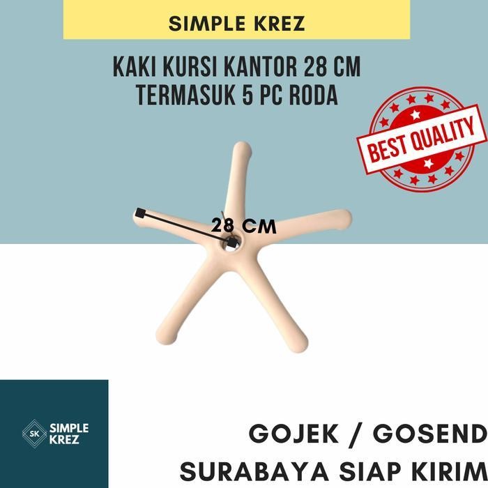 Kaki Kursi Kantor/ Cakar Kursi Kantor Nylon Putih - W280Nylon Original Dan Terpercaya