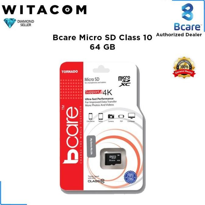 Memory Bcare Micro Sd 64Gb Class 10 Co