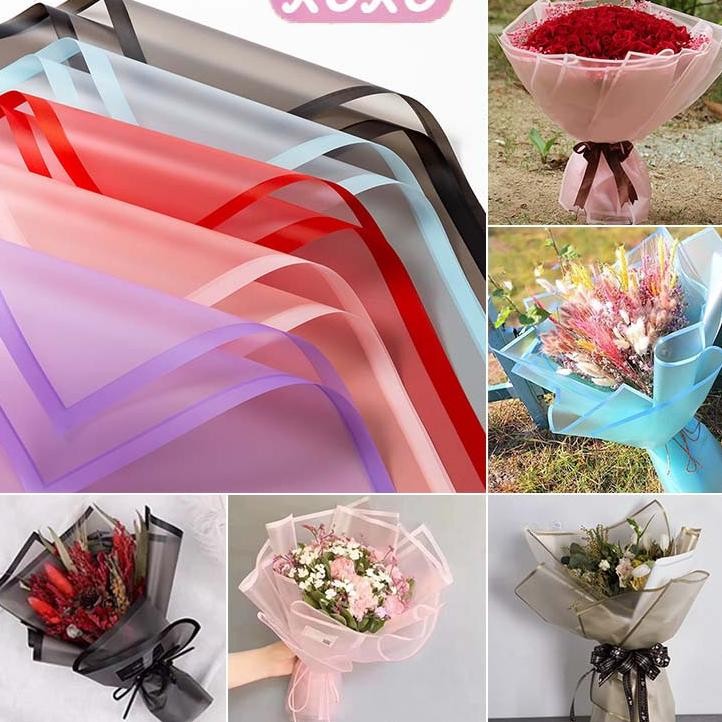 

20 Lembarkertas Buket Bunga Korea Transparan Warna Flower Wrapping R Transparan Cellophane Buket Bunga Flst