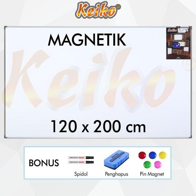 

Siap Kirim Whiteboard Gantung Magnet Single Face Keiko 120x200cm - Papan Tulis Gantung Kuat