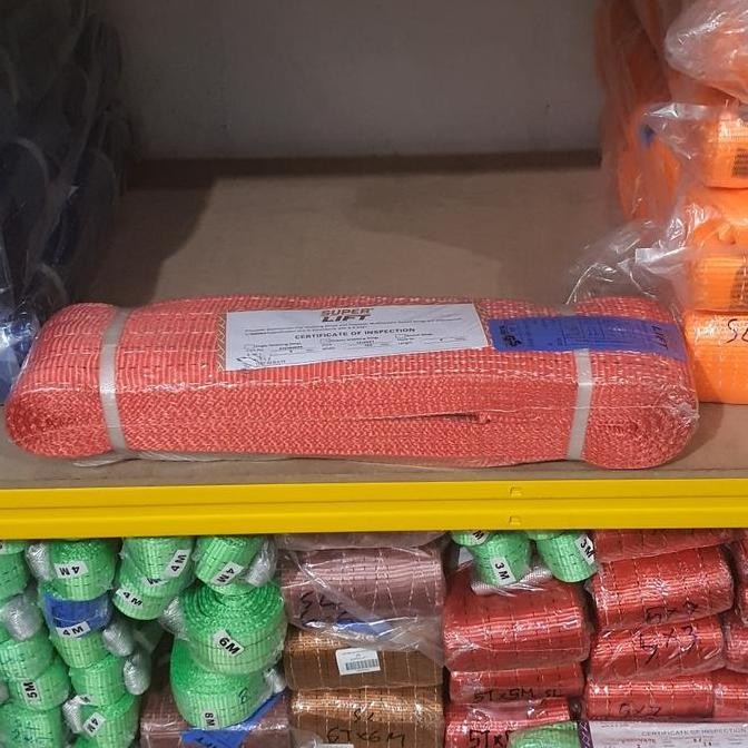 Superlift Polyester Webbing Sling 5Ton X 6Meter/Webing Tali Angkat Co