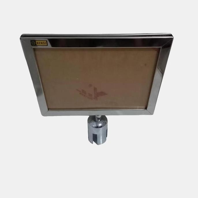 

Siap Kirim Sign Frame A4 Landscape Display Poster Stainless Tiang Antrian Double Acrylic