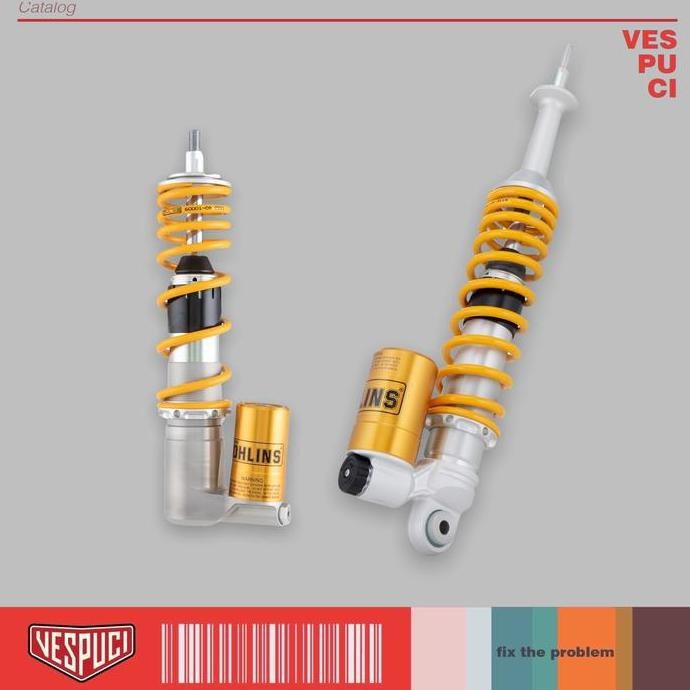 Promo OHLINS Shockbreaker PI 801 & PI 802 Yellow Tabung Series for Vespa Matic Matik Metic Metik Spr