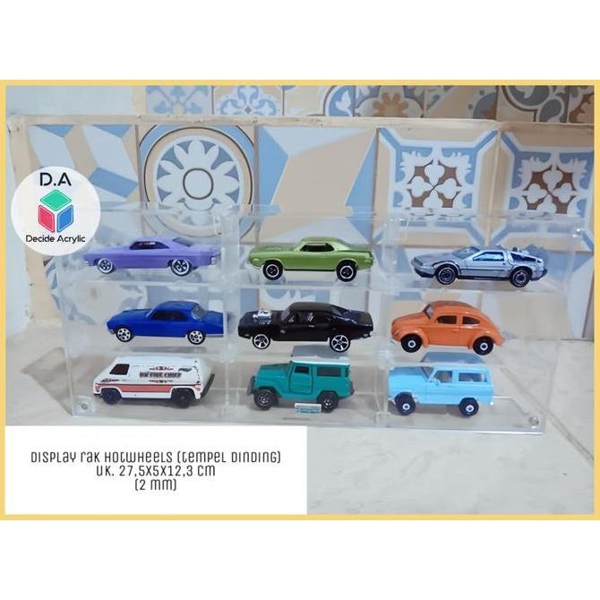 Diskon Rak Display Gantung Akrilik Hotwheels - Wall Mount Diecast Collection