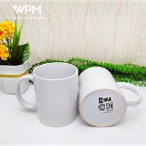 Bisa Cod Mug Polos Putih Coating Import Siap Cetak ||