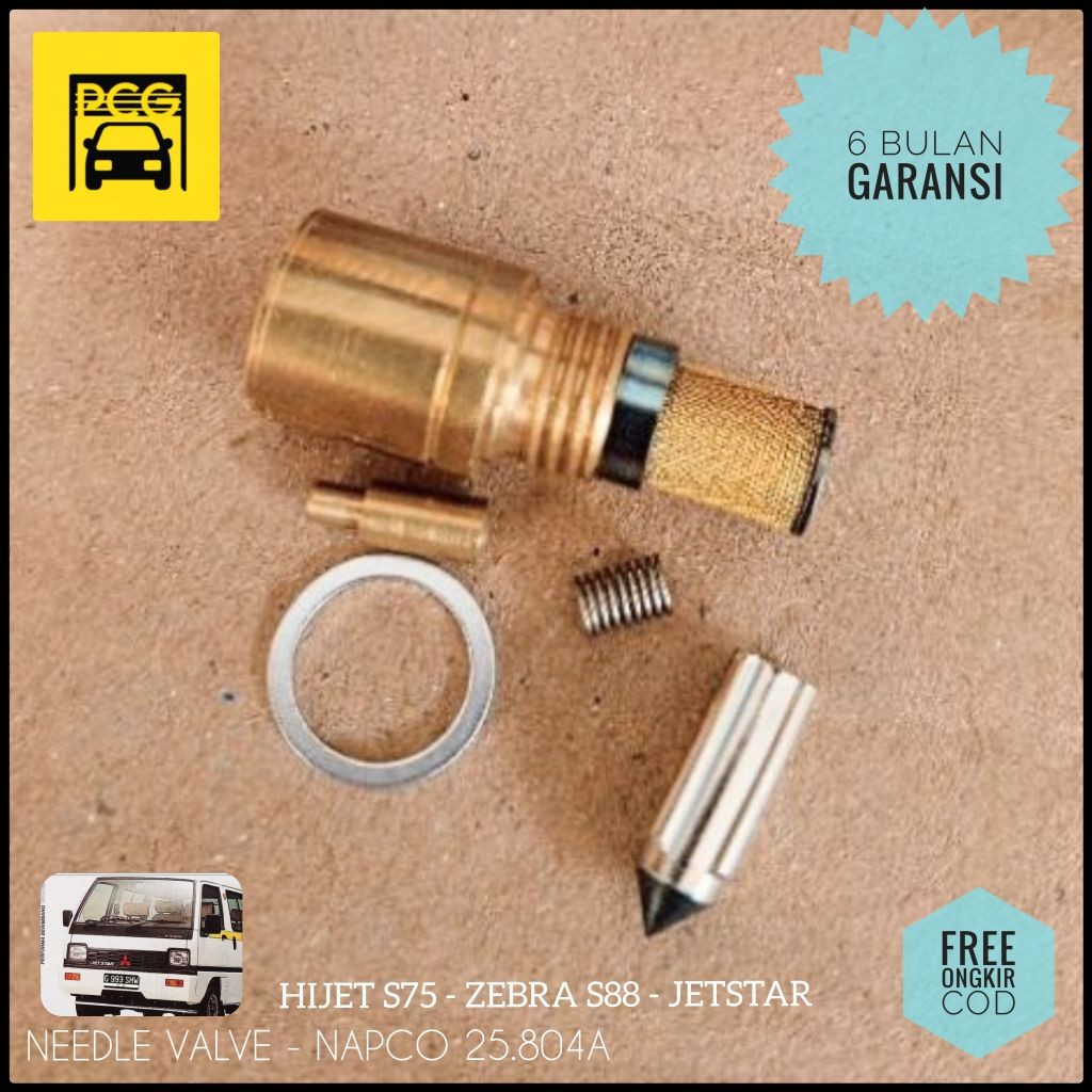 Mikhaeladsport Jarum Pelampung Karburator Hijet - Zebra Needle Valve - Napco 25.804A - Hijet S75 /