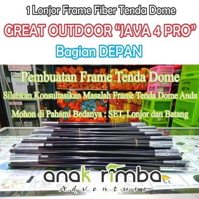SETING FRAME TENDA DOME GREAT OUTDOOR "JAVA 4 PRO" BAGIAN DEPAN