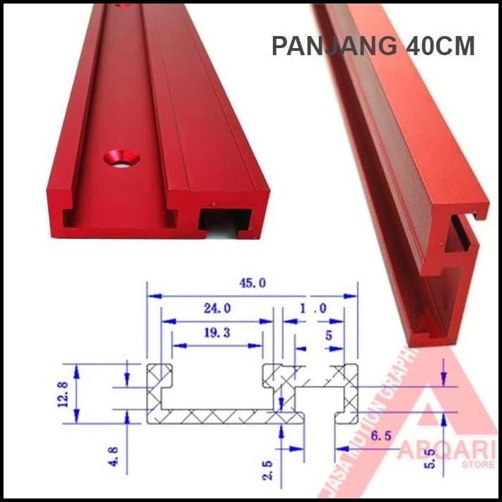 tablesaw track / miter saw track / fence rail / rel gergaji meja