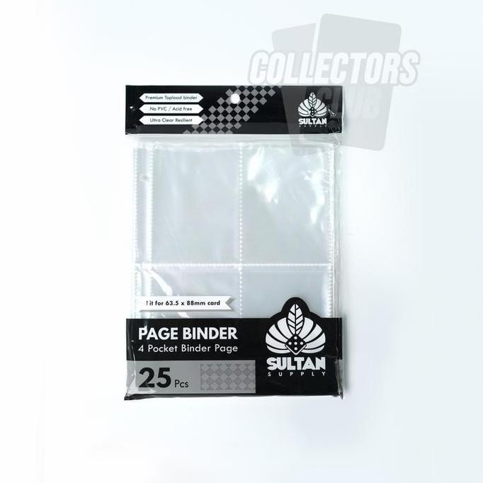 

Tersedia Sultan 4 Pocket Clear Binder Page 25pcs 3 Hole untuk A5/A4