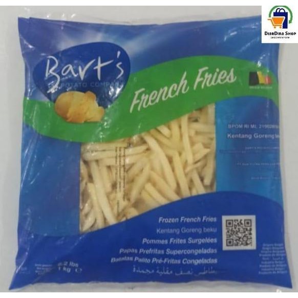 

Kentang Bart - French Fries - Kentang Goreng 1 Kg Pasti Ori
